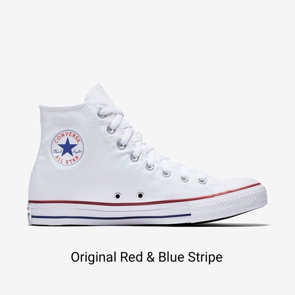 Siam Red Crystal Diamond & Pearls High Top Converse Sizes 5-14 New - Picture 6 of 14